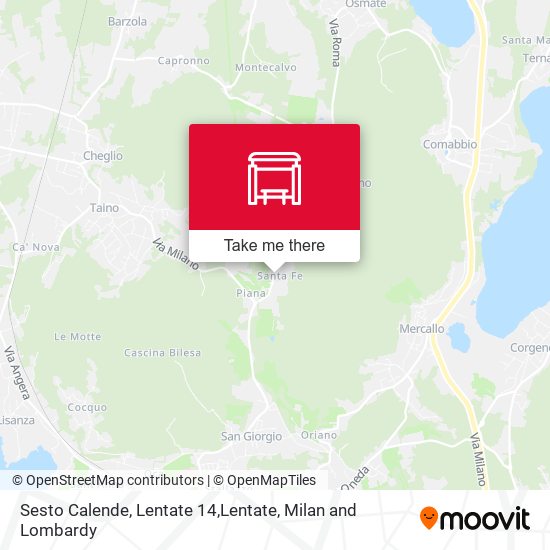 Sesto Calende, Lentate 14,Lentate map