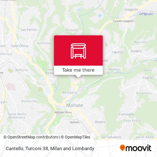 Cantello, Turconi 38 map
