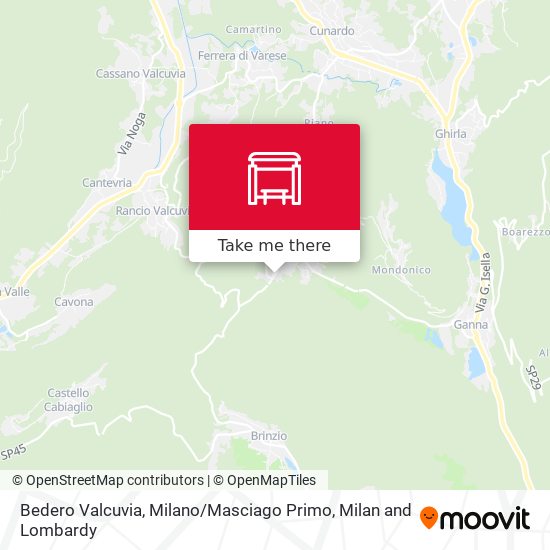 Bedero Valcuvia, Milano / Masciago Primo map