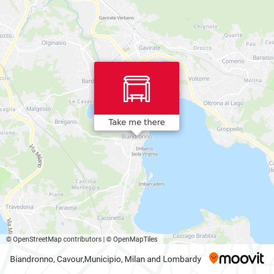 Biandronno, Cavour,Municipio map