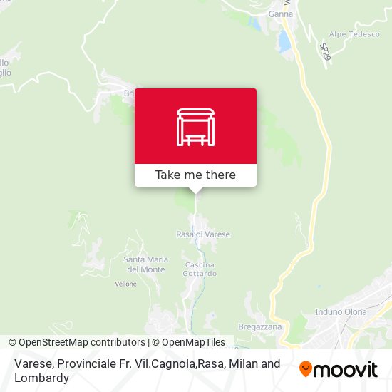 Varese, Provinciale Fr. Vil.Cagnola,Rasa map