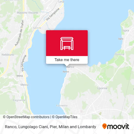 Ranco, Lungolago Ciani, Pier map