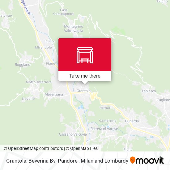 Grantola, Beverina Bv. Pandore' map