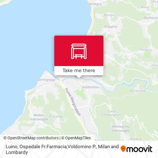 Luino, Ospedale Fr.Farmacia,Voldomino P. map