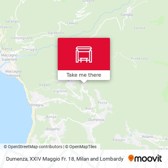 Dumenza, XXIV Maggio Fr. 18 map