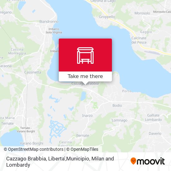 Cazzago Brabbia, Liberta',Municipio map