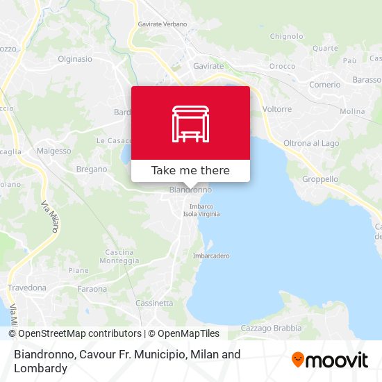 Biandronno, Cavour Fr. Municipio map