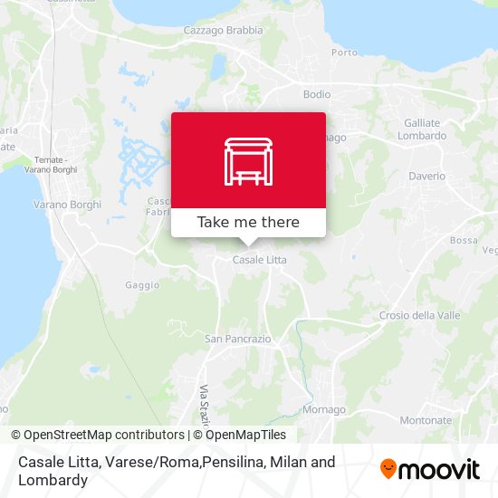 Casale Litta, Varese / Roma,Pensilina map