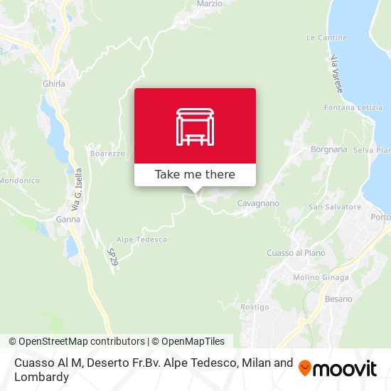 Cuasso Al M, Deserto Fr.Bv. Alpe Tedesco map