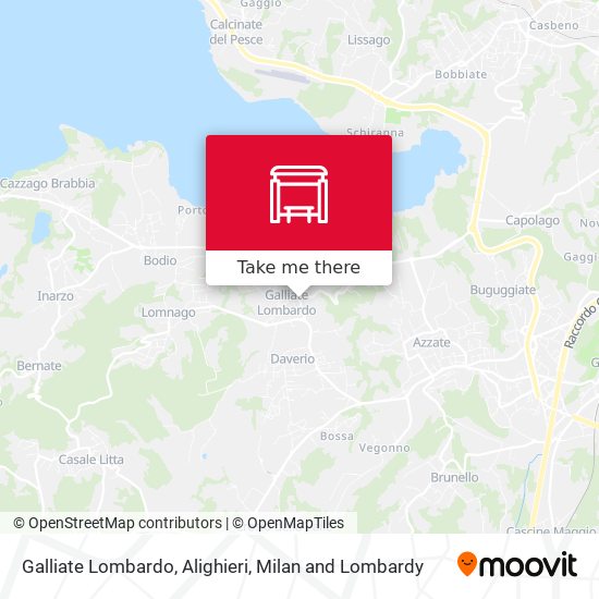 Galliate Lombardo, Alighieri map