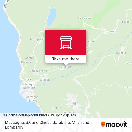 Maccagno, S.Carlo,Chiesa,Garabiolo map