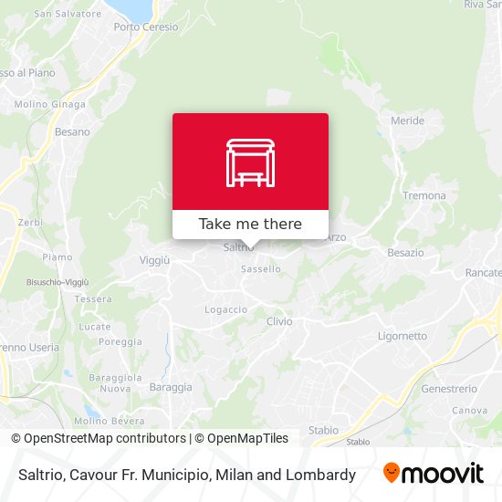 Saltrio, Cavour Fr. Municipio map