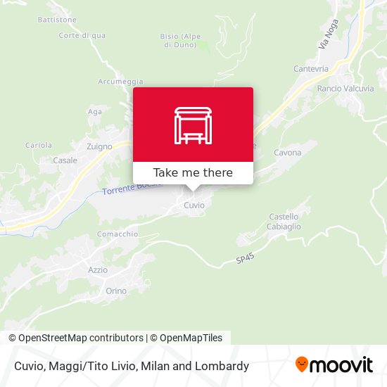 Cuvio, Maggi/Tito Livio map