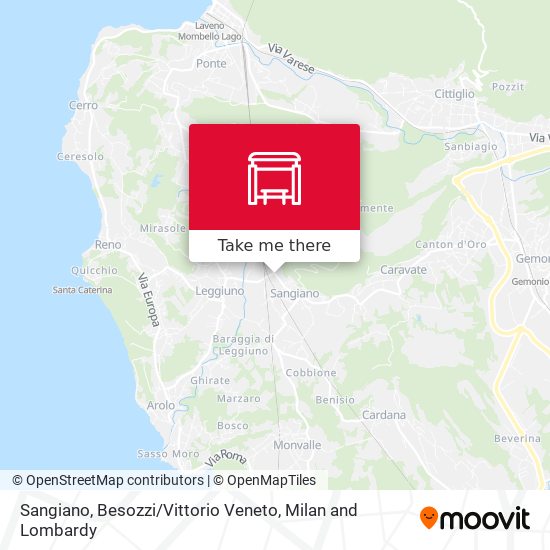 Sangiano, Besozzi / Vittorio Veneto map