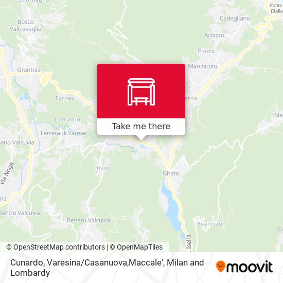 Cunardo, Varesina / Casanuova,Maccale' map