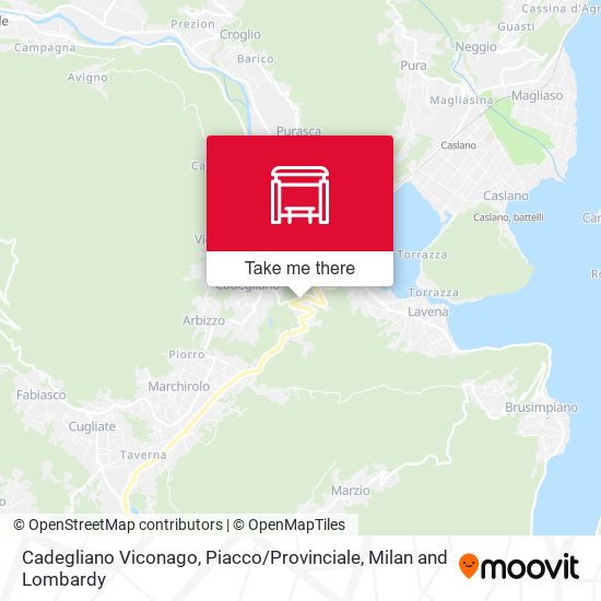 Cadegliano Viconago, Piacco / Provinciale map