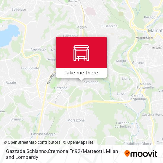 Gazzada Schianno,Cremona Fr.92 / Matteotti map