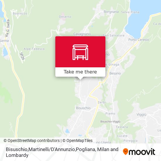 Bisuschio,Martinelli / D'Annunzio,Pogliana map