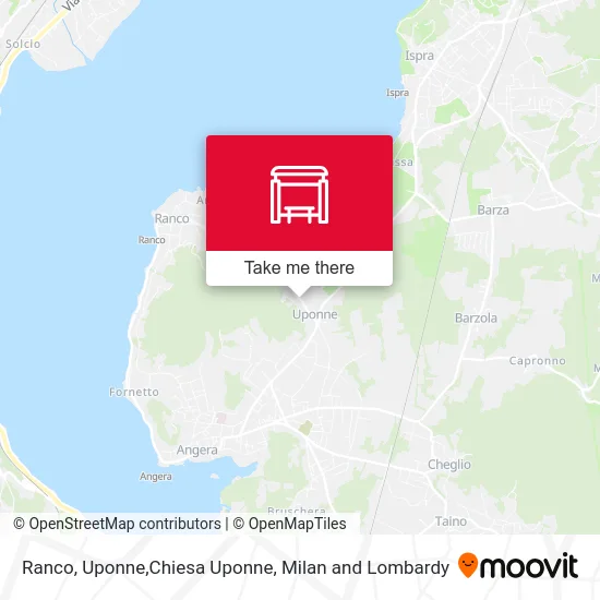 Ranco, Uponne, Uponne Church map