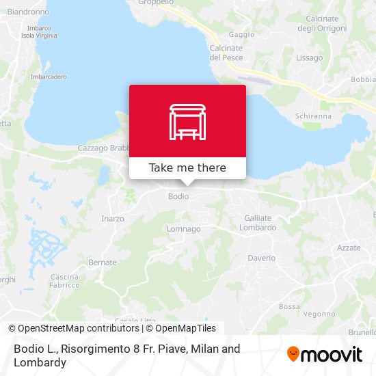 Bodio L., Risorgimento 8 Fr. Piave map