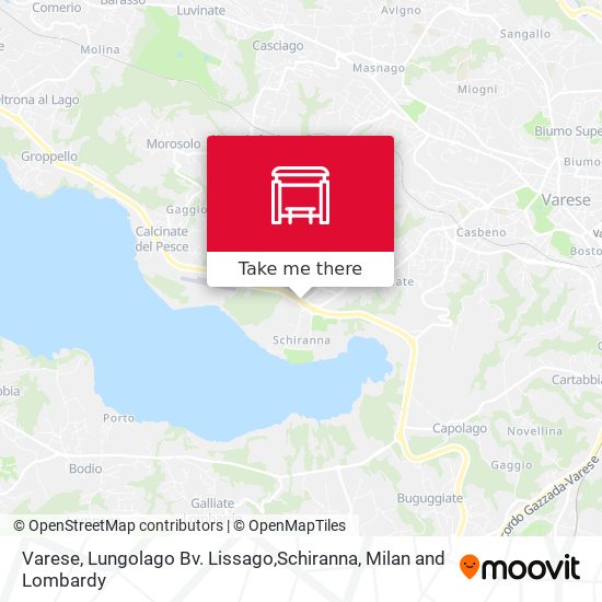 Varese, Lungolago Bv. Lissago,Schiranna map