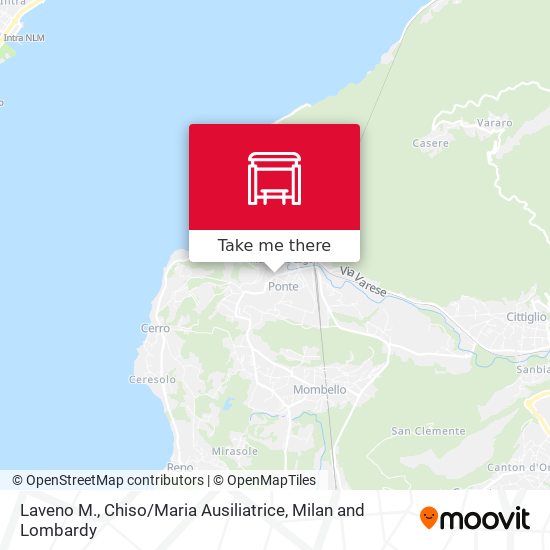 Laveno M., Chiso / Maria Ausiliatrice map