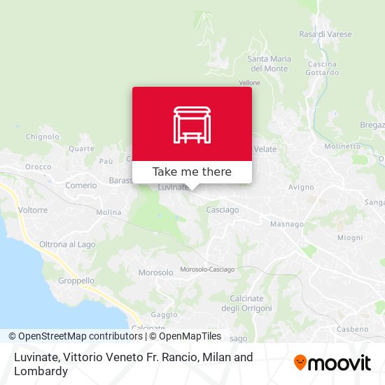 Luvinate, Vittorio Veneto Fr. Rancio map