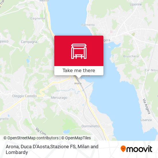 Arona, Duca D'Aosta,Stazione FS map