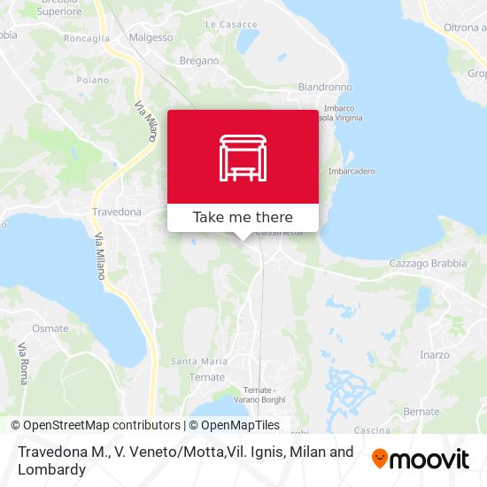 Travedona M., V. Veneto / Motta,Vil. Ignis map