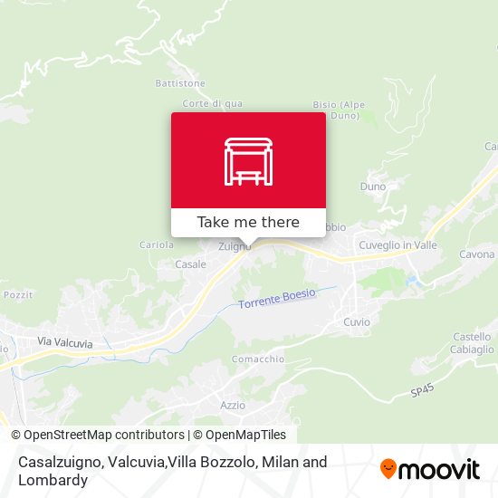 Casalzuigno, Valcuvia,Villa Bozzolo map