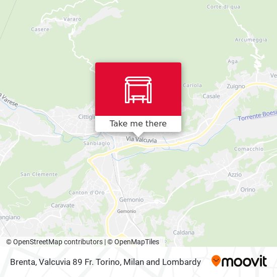 Brenta, Valcuvia 89 Fr. Torino map