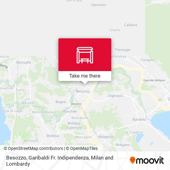 Besozzo, Garibaldi Fr. Indipendenza map