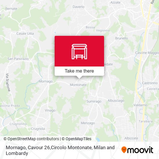 Mornago, Cavour 26,Circolo Montonate map