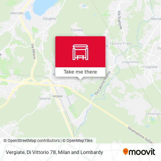 Vergiate, Di Vittorio 78 map