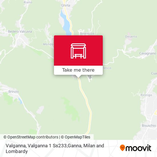 Valganna, Valganna 1 Ss233,Ganna map