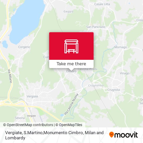 Vergiate, S.Martino,Monumento Cimbro map