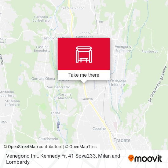 Venegono Inf., Kennedy Fr. 41 Spva233 map