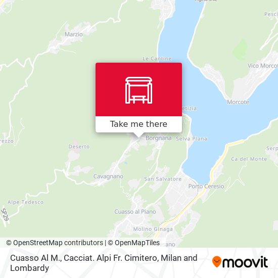 Cuasso Al M., Cacciat. Alpi Fr. Cimitero map