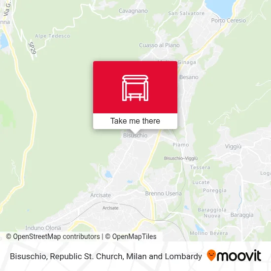 Bisuschio, Republic St. Church map