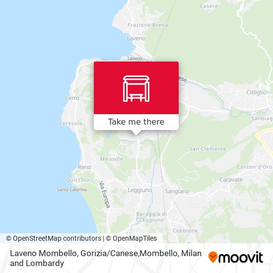 Laveno Mombello, Gorizia / Canese,Mombello map