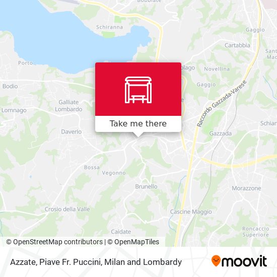 Azzate, Piave Fr. Puccini map