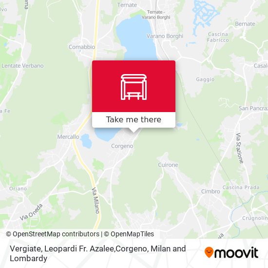 Vergiate, Leopardi Fr. Azalee,Corgeno map