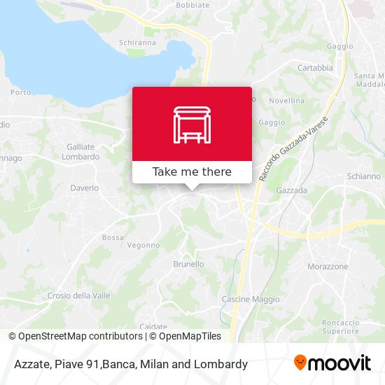 Azzate, Piave 91,Banca map