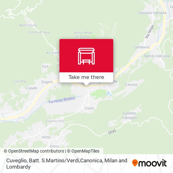 Cuveglio, Batt. S.Martino / Verdi,Canonica map
