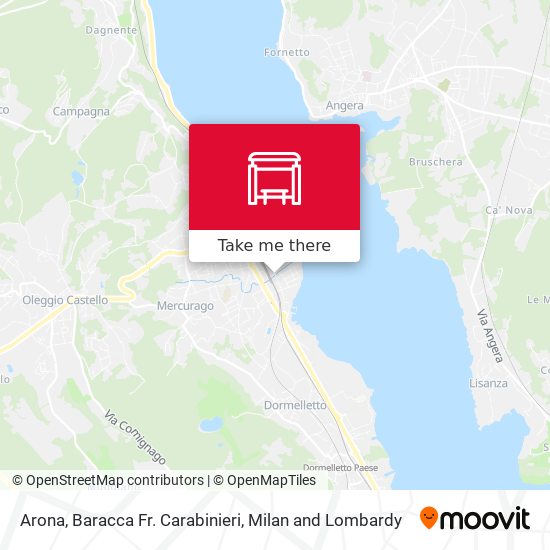 Arona, Baracca Fr. Carabinieri map