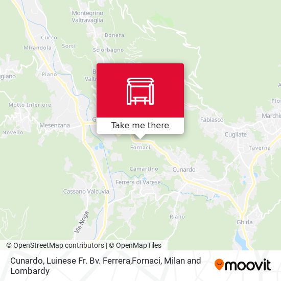 Cunardo, Luinese Fr. Bv. Ferrera,Fornaci map