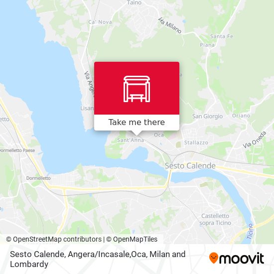 Sesto Calende, Angera / Incasale,Oca map