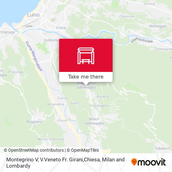 Montegrino V, V.Veneto Fr. Girani,Chiesa map
