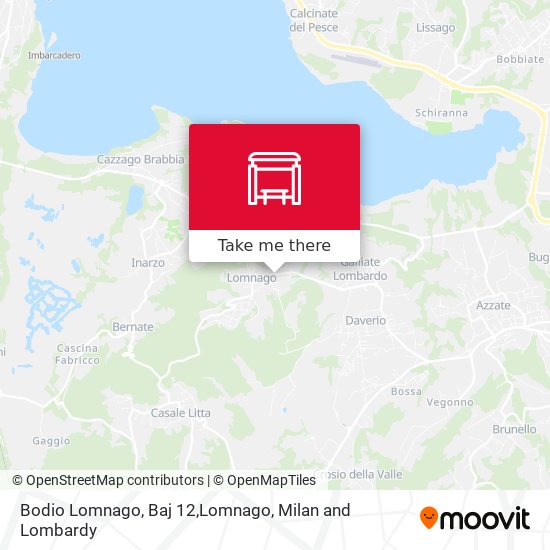 Bodio Lomnago, Baj 12,Lomnago map