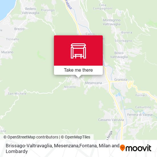 Brissago-Valtravaglia, Mesenzana,Fontana map